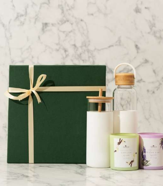 Eco-Friendly Aromatherapy Box | Sustainable Bamboo Essentials | Bamboo Lid Slipper, Serenity with Vanilla and Lime