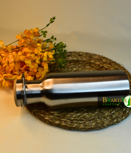 Bamboo Lid Thermos Bottle | Premium Bamboo Bottle with Double Wall 304 Stainless Steel Insulation 300ml