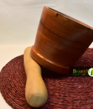 Premium Wooden Mortar & Pestle | Traditional & Durable