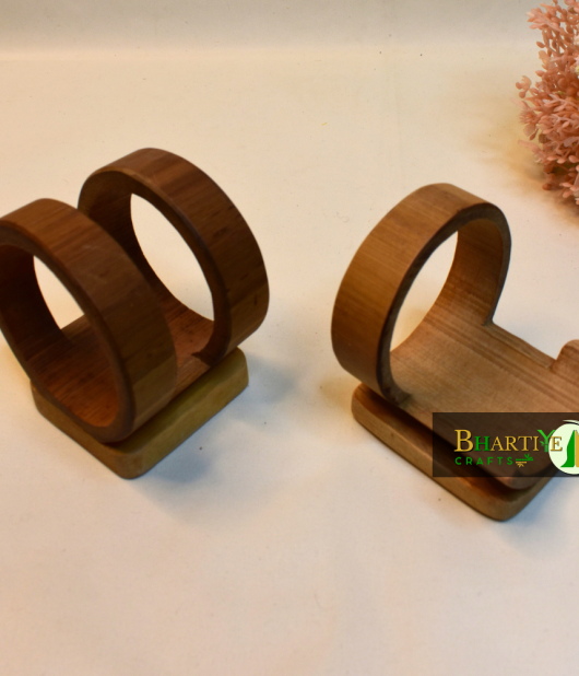 Handcrafted Bamboo Mobile Stand for Stylish & Eco-Friendly Utility