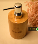 "Bamboo Soap Dispenser | Natural Refillable Bottle for Lotion, Sanitizer & Shower Gel by Bhartiye Crafts  "