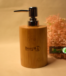 "Bamboo Soap Dispenser | Natural Refillable Bottle for Lotion, Sanitizer & Shower Gel by Bhartiye Crafts  "
