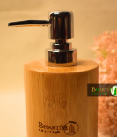 "Bamboo Soap Dispenser | Natural Refillable Bottle for Lotion, Sanitizer & Shower Gel by Bhartiye Crafts  "