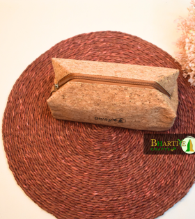 cork pouch bag | eco-friendly travel kit | sustainable toiletry &amp; makeup bag
