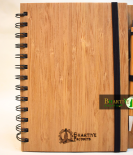 Bamboo Notepad with Pen | Eco-Friendly Notebook | Recycled Paper | Diary with Pen – Bhartiye Crafts