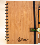 Bamboo Notepad with Pen | Eco-Friendly Notebook | Recycled Paper | Diary with Pen – Bhartiye Crafts