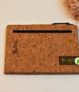 Eco-Friendly Cork Cover Diary with Pen Holder &amp; Elastic Closure
