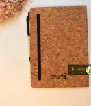 Eco-Friendly Cork Cover Diary with Pen Holder & Elastic Closure