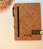 Eco-Friendly Cork Cover Diary with Pen Holder & Elastic Closure