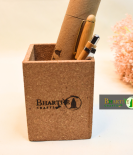Square Cork Stand | Eco-Friendly Cork Organizer | Sustainable Desk Accessory – Bhartiye Crafts