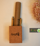 Square Cork Stand | Eco-Friendly Cork Organizer | Sustainable Desk Accessory – Bhartiye Crafts