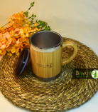 Bamboo Mug | Double-Wall Stainless Steel Tumbler | Leak-Proof & Durable