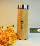 Bamboo Stainless Steel Bottle | Vacuum Insulated Double-Wall Flask | Keeps Drinks Hot & Cold | 500ml