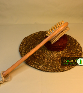 Body Bath Brush | 2-in-1 Exfoliating Brush with Handle &amp; Free Loofah | Wet &amp; Dry Scrub