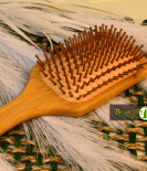 Bamboo Hair Brush | Paddle Brush For Women & Men | Bamboo Bristles Comb