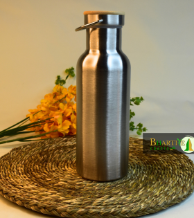 Bamboo Lid Thermos Bottle | Premium Bamboo Bottle with Double Wall 304 Stainless Steel Insulation 750ml