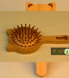 Mini Cat Ear Bamboo Hair Brush – Travel-Friendly Paddle Brush for Healthy Hair