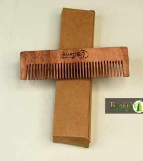 Neem Wood Comb | Both Wide and Narrow Spaced Teeth | Detangling &amp; Styling