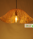 Swirl Pendant Bamboo Lattice Rattan Hanging Cane Chandelier Lampshade