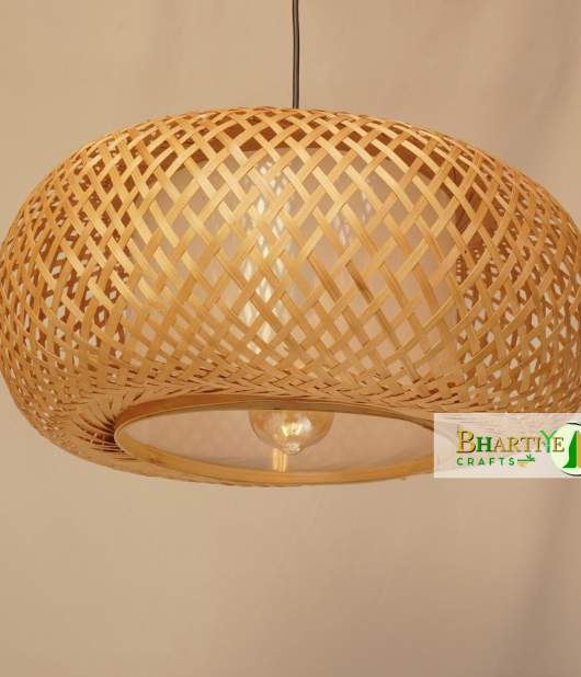 Bamboo Nest Unique Handmade Woven Hanging Pendant Chandelier Lampshade