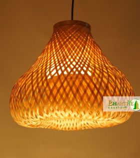 Matka Hanging Bamboo Wicker Rattan Ceiling Chandelier Lamp Shade