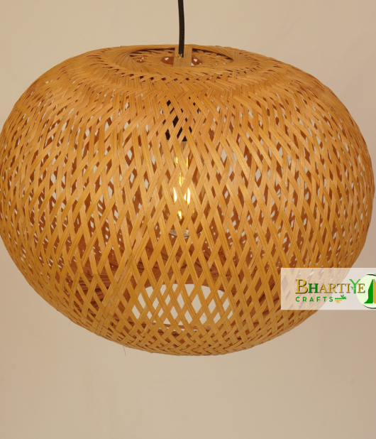 Bamboo Round Braided Ceiling Hanging Pendant Chandelier Lamp Shade