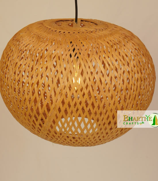 Bamboo Round Braided Ceiling Hanging Pendant Chandelier Lamp Shade