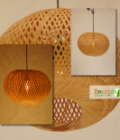 Bamboo Round Braided Ceiling Hanging Pendant Chandelier Lamp Shade