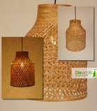 Torchic Unique Pendant Lightweight Bamboo Weave Chandelier Lamp Shade