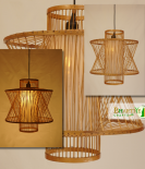 Modern Retro Handwoven Bamboo Ceiling Pendant Chandelier Lamp Shade