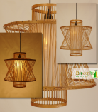 Modern Retro Handwoven Bamboo Ceiling Pendant Chandelier Lamp Shade