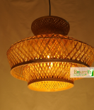 French Romantic Bamboo Ceiling Pendant Chandelier Lamp Shade