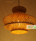French Romantic Bamboo Ceiling Pendant Chandelier Lamp Shade