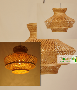 French Romantic Bamboo Ceiling Pendant Chandelier Lamp Shade