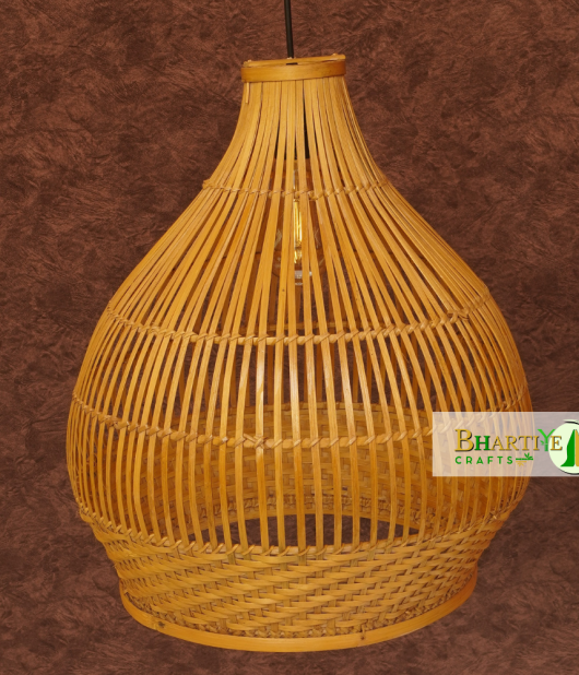 Cupola Bell Shape Bamboo Ceiling Rattan Hanging Chandelier Lamp Shade