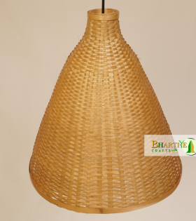 Altus Conical Boho Bamboo Ceiling Pendant Chandelier Lamp Shade