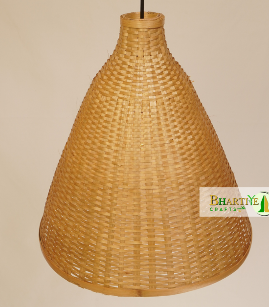 Altus Conical Boho Bamboo Ceiling Pendant Chandelier Lamp Shade