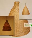 Altus Conical Boho Bamboo Ceiling Pendant Chandelier Lamp Shade