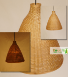 Altus Conical Boho Bamboo Ceiling Pendant Chandelier Lamp Shade