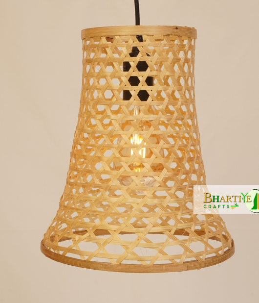 Conical Honeycomb Bamboo Ceiling Hanging Pendant Chandelier Lamp Shade