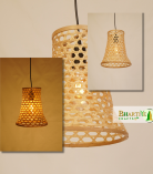 Conical Honeycomb Bamboo Ceiling Hanging Pendant Chandelier Lamp Shade