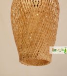 Cyclic Oval Bamboo Pendant Weave Hanging Chandelier Lamp Shade