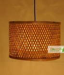 Drum Bamboo Weave Pendant Hanging Chandelier Lamp Shade