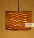 Drum Bamboo Weave Pendant Hanging Chandelier Lamp Shade