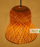 Bell Style Bamboo Cane Hanging Ceiling Chandelier Lamp Shade