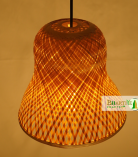 Bell Style Bamboo Cane Hanging Ceiling Chandelier Lamp Shade