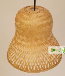 Bell Style Bamboo Cane Hanging Ceiling Chandelier Lamp Shade