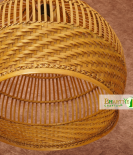 Cupola Bell Shape Bamboo Ceiling Rattan Hanging Chandelier Lamp Shade