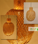 Bamboo Boho Woven Weave Hanging Ceiling Pendant Chandelier Lamp Shade