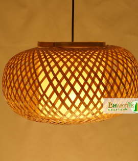 Bamboo Nest Unique Handmade Woven Hanging Pendant Chandelier Lampshade